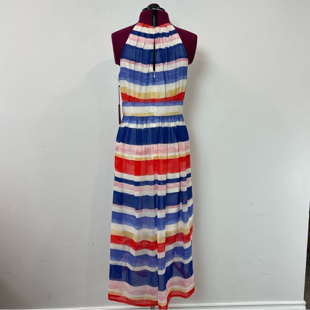 Vince Camuto stripe maxi dress blue red pink whiteUS 8 - Picture 2 of 13